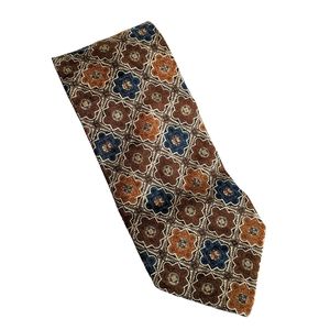 Valentino Gold and Blue Silk Tie